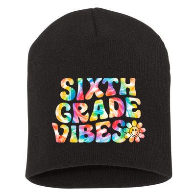 Sixth Grade Vibes 6th Grade Team Retro Back To School Short Acrylic Beanie