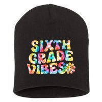 Sixth Grade Vibes 6th Grade Team Retro Back To School Short Acrylic Beanie