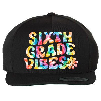 Sixth Grade Vibes 6th Grade Team Retro Back To School Wool Snapback Cap