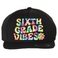 Sixth Grade Vibes 6th Grade Team Retro Back To School Wool Snapback Cap