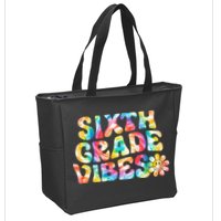 Sixth Grade Vibes 6th Grade Team Retro Back To School Zip Tote Bag