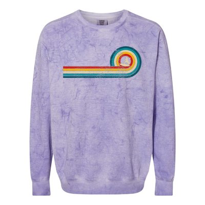 Surfer Gift Vintage Wave Retro Surfing Surf Beach Colorblast Crewneck Sweatshirt