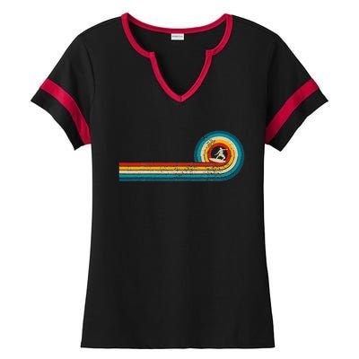 Surfer Gift Vintage Wave Retro Surfing Surf Beach Ladies Halftime Notch Neck Tee