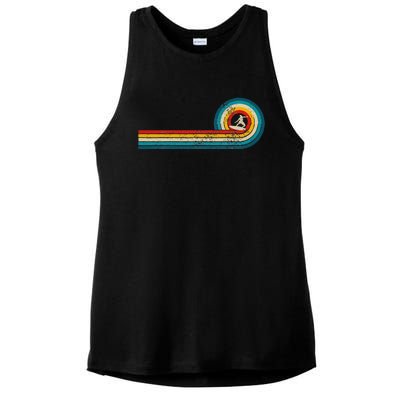 Surfer Gift Vintage Wave Retro Surfing Surf Beach Ladies PosiCharge Tri-Blend Wicking Tank