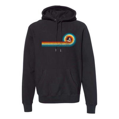 Surfer Gift Vintage Wave Retro Surfing Surf Beach Premium Hoodie