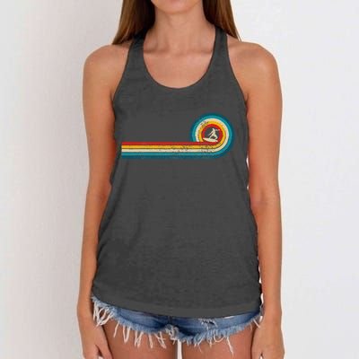 Surfer Gift Vintage Wave Retro Surfing Surf Beach Women's Knotted Racerback Tank