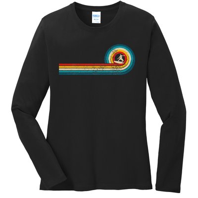 Surfer Gift Vintage Wave Retro Surfing Surf Beach Ladies Long Sleeve Shirt