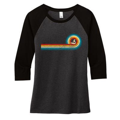 Surfer Gift Vintage Wave Retro Surfing Surf Beach Women's Tri-Blend 3/4-Sleeve Raglan Shirt