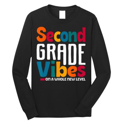 Second Grade Vibes Vintage 1st Day Of School Team 2nd Grade Long Sleeve Shirt