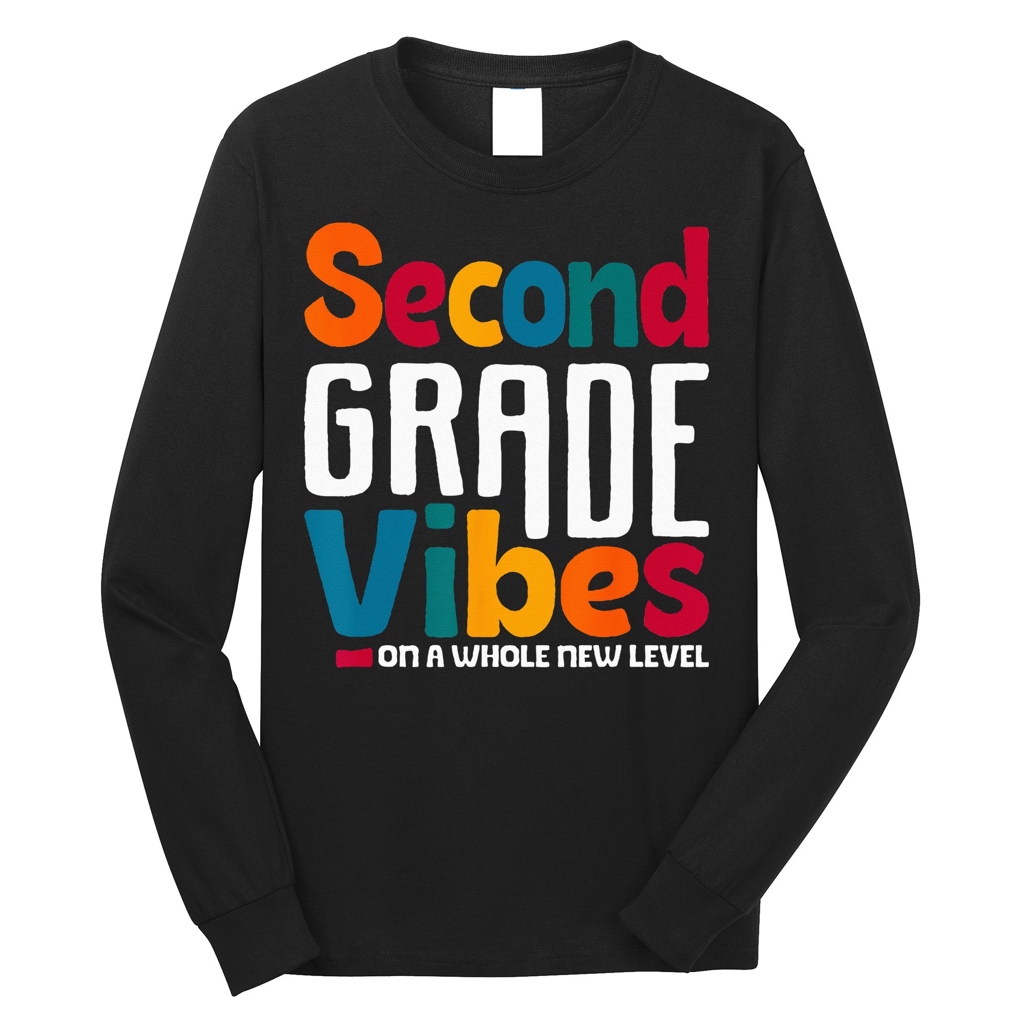 Second Grade Vibes Vintage 1st Day Of School Team 2nd Grade Long Sleeve Shirt