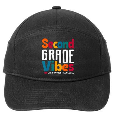 Second Grade Vibes Vintage 1st Day Of School Team 2nd Grade 7-Panel Snapback Hat