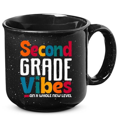 Second Grade Vibes Vintage 1st Day Of School Team 2nd Grade 15oz Campfire Ceramic Mug