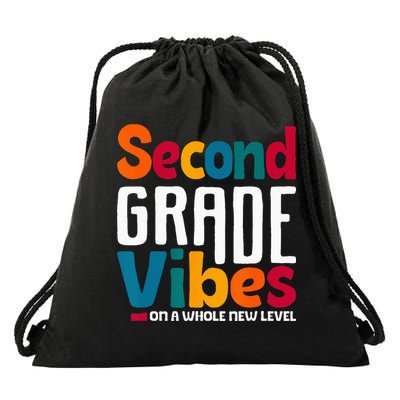 Second Grade Vibes Vintage 1st Day Of School Team 2nd Grade Drawstring Bag
