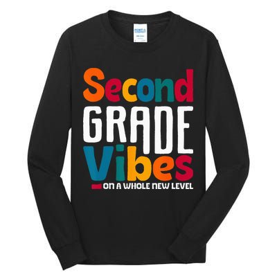 Second Grade Vibes Vintage 1st Day Of School Team 2nd Grade Tall Long Sleeve T-Shirt