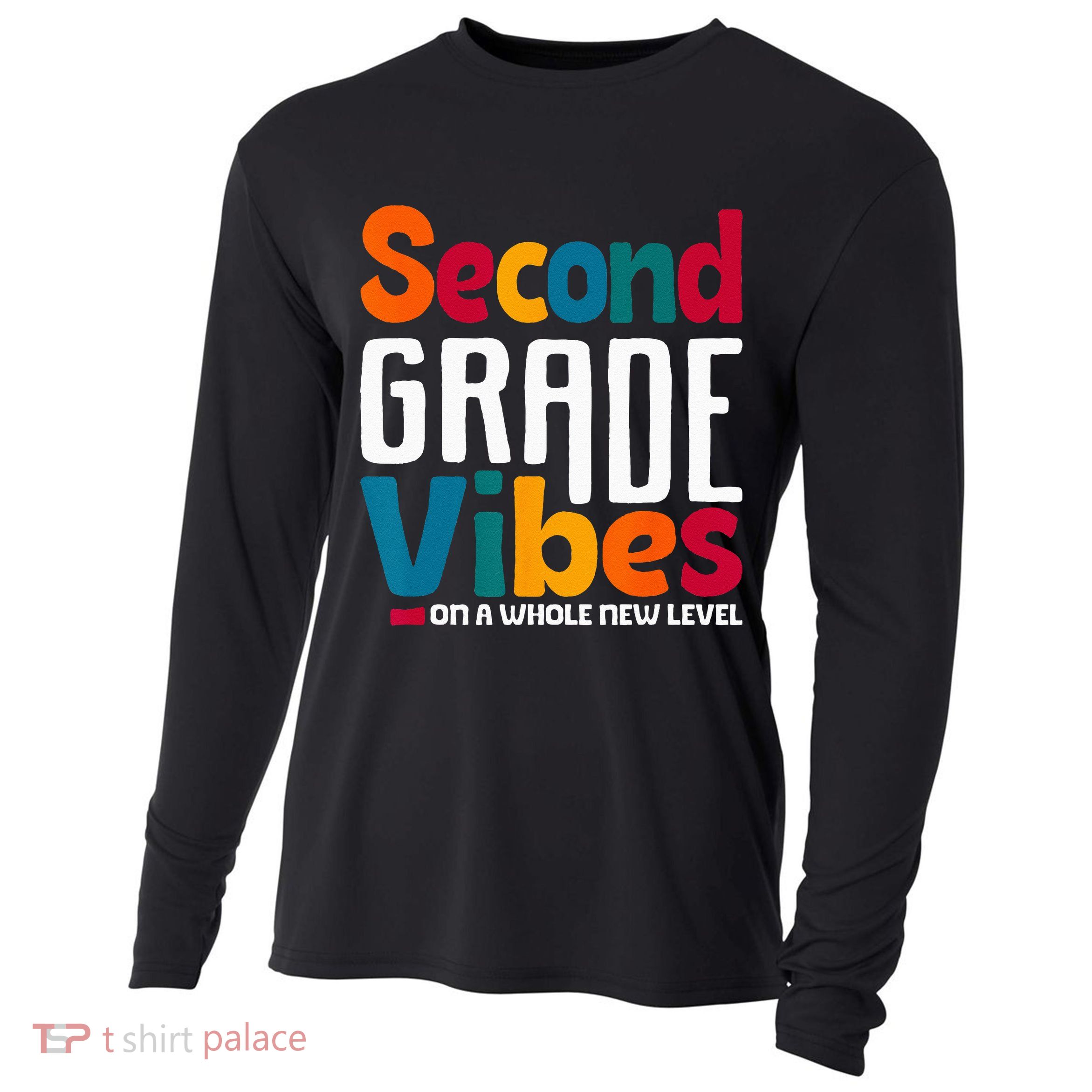 Second Grade Vibes Vintage 1st Day Of School Team 2nd Grade Cooling Performance Long Sleeve Crew