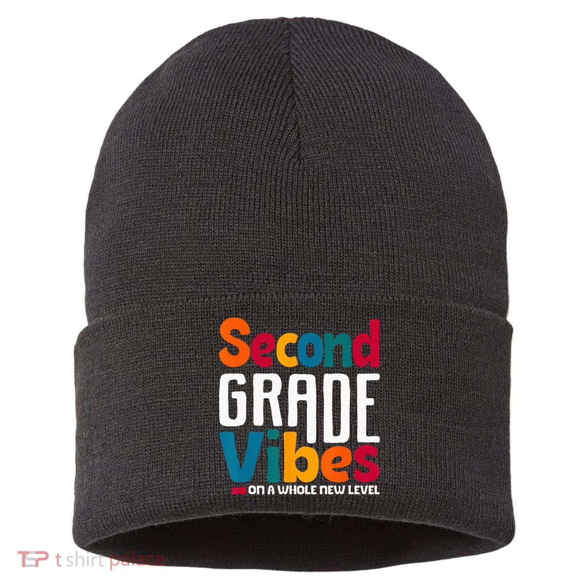 Second Grade Vibes Vintage 1st Day Of School Team 2nd Grade Sustainable Knit Beanie