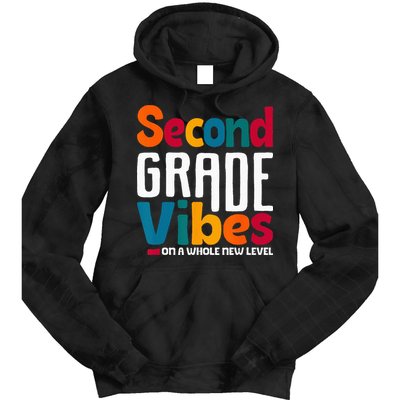 Second Grade Vibes Vintage 1st Day Of School Team 2nd Grade Tie Dye Hoodie