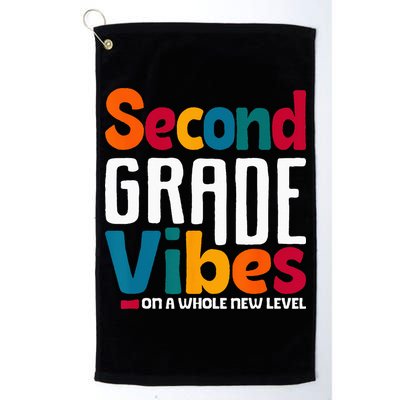 Second Grade Vibes Vintage 1st Day Of School Team 2nd Grade Golf Towel