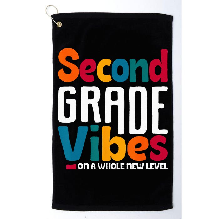 Second Grade Vibes Vintage 1st Day Of School Team 2nd Grade Golf Towel