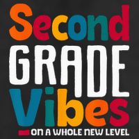 Second Grade Vibes Vintage 1st Day Of School Team 2nd Grade Golf Towel