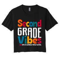 Second Grade Vibes Vintage 1st Day Of School Team 2nd Grade Crop Top