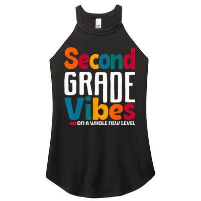 Second Grade Vibes Vintage 1st Day Of School Team 2nd Grade Women's Perfect Tri Rocker Tank