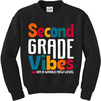 Second Grade Vibes Vintage 1st Day Of School Team 2nd Grade Kids Sweatshirt
