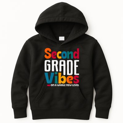Second Grade Vibes Vintage 1st Day Of School Team 2nd Grade Kids Hoodie