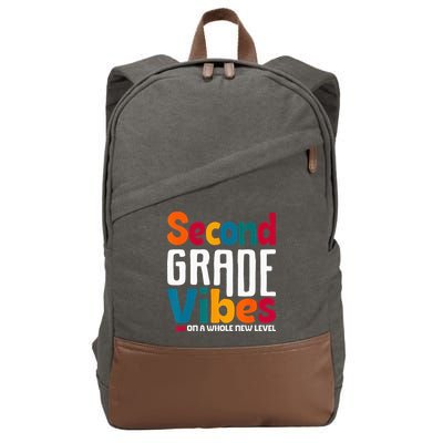 Second Grade Vibes Vintage 1st Day Of School Team 2nd Grade Cotton Canvas Backpack