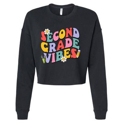 Second Grade Vibes Back To School 2nd Grade Team 1st Day Cropped Pullover Crew