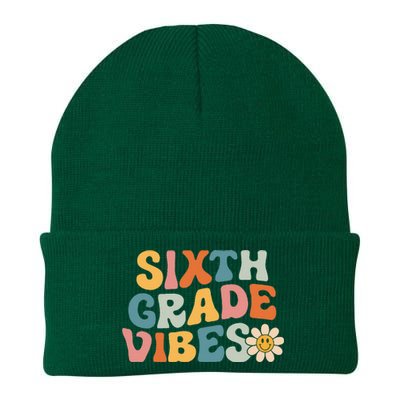 Sixth Grade Vibes 6th Grade Team Retro 1st Day Of School Knit Cap Winter Beanie