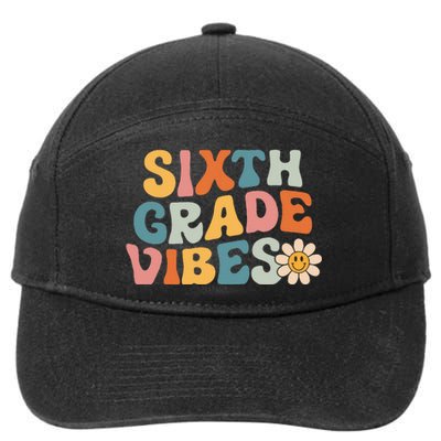 Sixth Grade Vibes 6th Grade Team Retro 1st Day Of School 7-Panel Snapback Hat