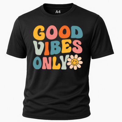 Summer Good Vibes Only Groovy Retro Beach Hawaii Vacation Performance Shirt