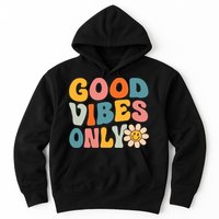 Summer Good Vibes Only Groovy Retro Beach Hawaii Vacation Hoodie