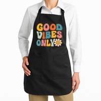 Summer Good Vibes Only Groovy Retro Beach Hawaii Vacation Apron