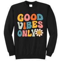 Summer Good Vibes Only Groovy Retro Beach Hawaii Vacation Sweatshirt