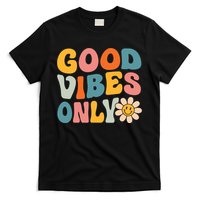 Summer Good Vibes Only Groovy Retro Beach Hawaii Vacation T-Shirt