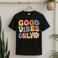 Summer Good Vibes Only Groovy Retro Beach Hawaii Vacation T-Shirt