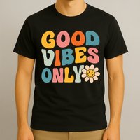 Summer Good Vibes Only Groovy Retro Beach Hawaii Vacation T-Shirt