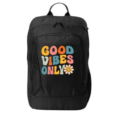 Summer Good Vibes Only Groovy Retro Beach Hawaii Vacation City Backpack