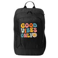 Summer Good Vibes Only Groovy Retro Beach Hawaii Vacation City Backpack