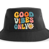 Summer Good Vibes Only Groovy Retro Beach Hawaii Vacation Sustainable Bucket Hat