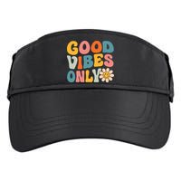 Summer Good Vibes Only Groovy Retro Beach Hawaii Vacation Adult Drive Performance Visor