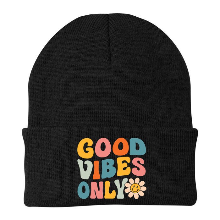 Summer Good Vibes Only Groovy Retro Beach Hawaii Vacation Beanie