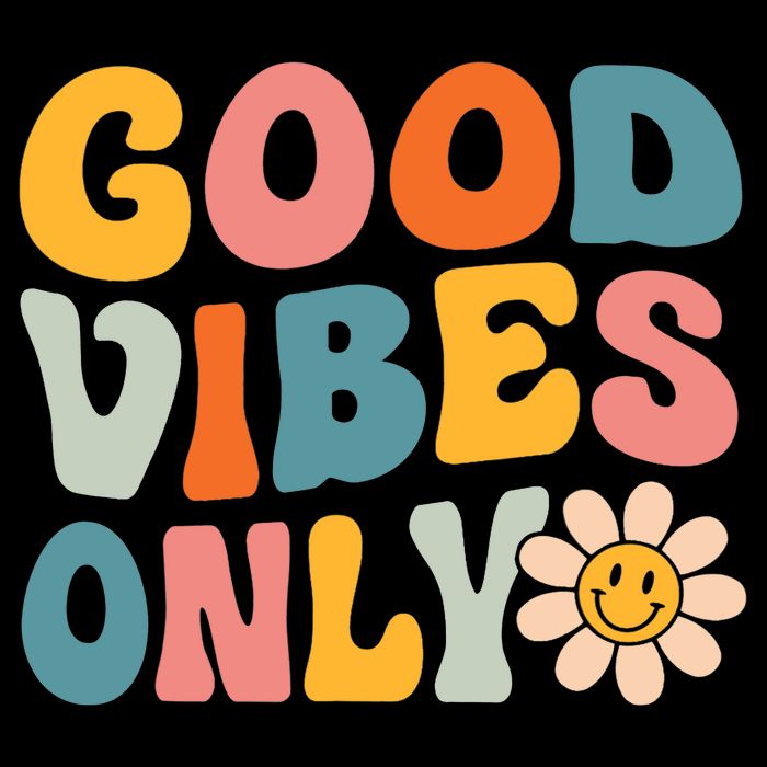Summer Good Vibes Only Groovy Retro Beach Hawaii Vacation Flat Bill Trucker Hat