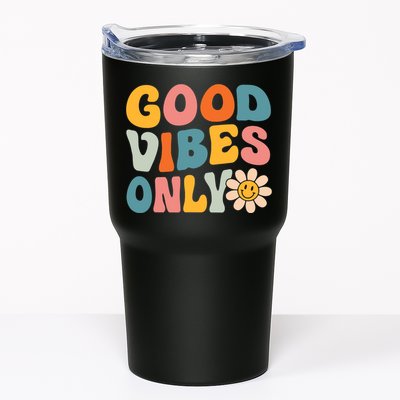 Summer Good Vibes Only Groovy Retro Beach Hawaii Vacation Tumbler
