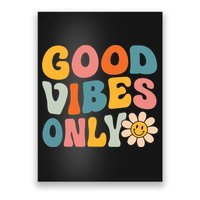 Summer Good Vibes Only Groovy Retro Beach Hawaii Vacation Poster