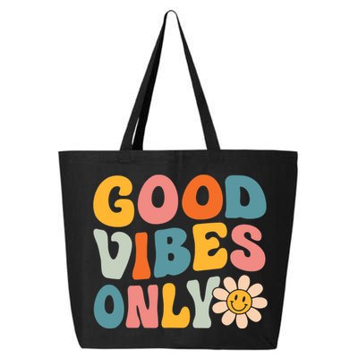 Summer Good Vibes Only Groovy Retro Beach Hawaii Vacation 25L Jumbo Tote
