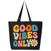 Summer Good Vibes Only Groovy Retro Beach Hawaii Vacation 25L Jumbo Tote