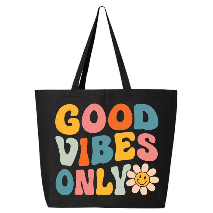 Summer Good Vibes Only Groovy Retro Beach Hawaii Vacation 25L Jumbo Tote